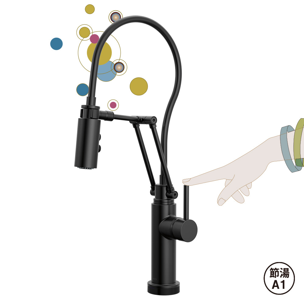 Odin Articulating（オーディン アーティキュラティング）【タッチ水栓】｜マットブラック＜64221LF-BLLHP-HLK175-BL＞